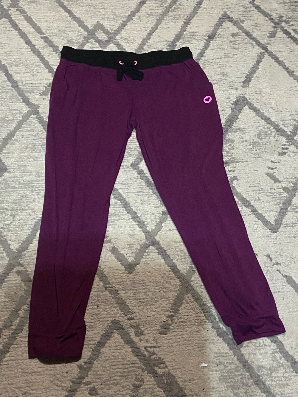 Hard Candy Plum Jogger Pants with Black Waistband